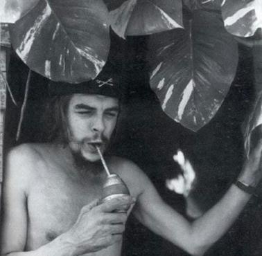 Komunistyczny zbrodniarz Che Guevara w dżungli.