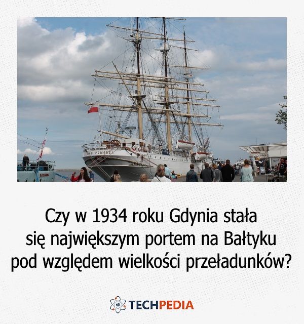 Czy w 1934 roku Gdynia stała się największym portem na Bałtyku pod względem wielkości przeładunków?
