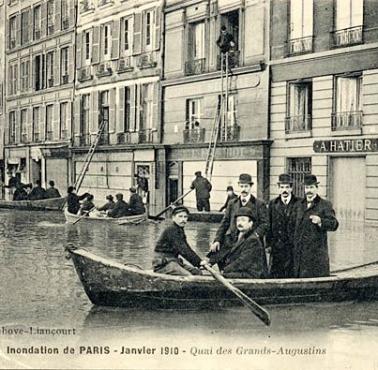 Powódź w Paryżu na początku XX wieku