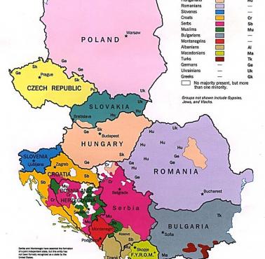 Dominujące grupy etnicznej w Europie Wschodniej
