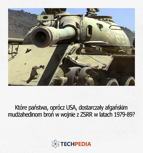 Które państwa, oprócz USA, dostarczały afgańskim mudżahedinom broń w wojnie z ZSRR w latach 1979-89?