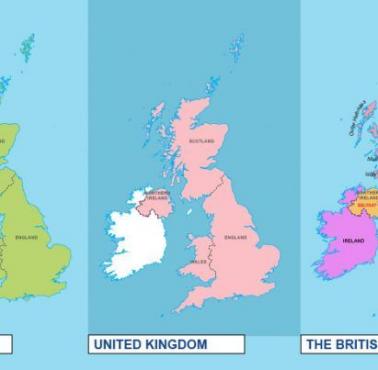 Różnice między Wielką Brytanią, Zjednoczonym Królestwem i Wyspami Brytyjskimi