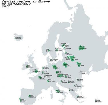 Potencjał ekonomiczny europejskich stolic