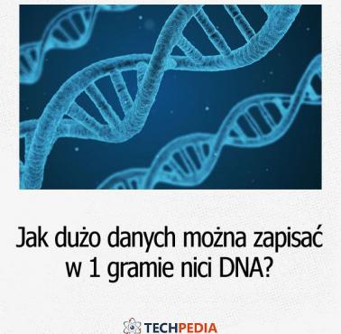 Jak dużo danych można zapisać w 1 gramie nici DNA?
