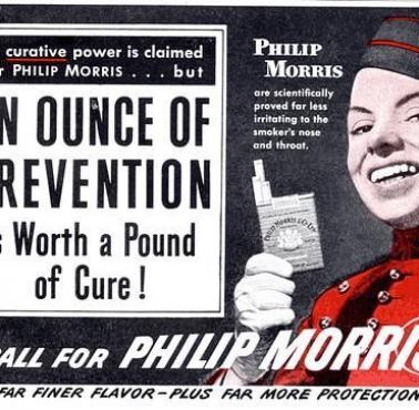 Nietypowa reklama papierosów Philip Morris z połowy XX wieku :) 