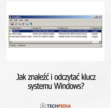 Jak znaleźć i odczytać klucz systemu Windows?