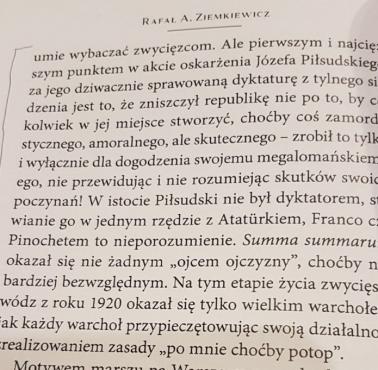"Złowrogi cień Marszałka" R.Ziemkiewicz, fragment książki