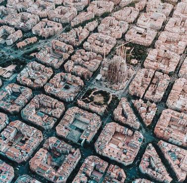 Sagrada Família z lotu ptaka (Barcelona, Hiszpania)