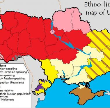 Mapa etniczno-językowa Ukrainy