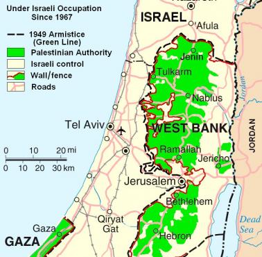 Mapa Palestyny z 2007 roku
