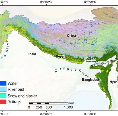 Pokrycie terenu w regionie Hindukusz-Himalaje