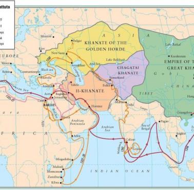 Podróż arabskiego podróżnika Ibn Battuta w latach 1325-54