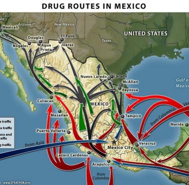 Trasy przerzutu narkotyków do USA