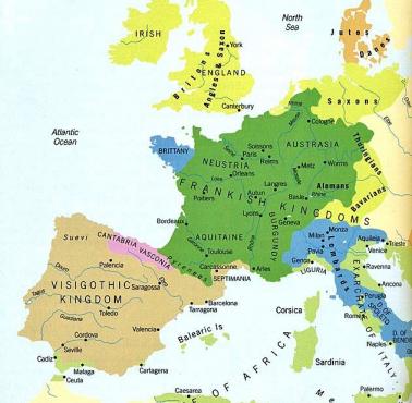 Europejskie plemiona i królestwa w 500 i 600 roku