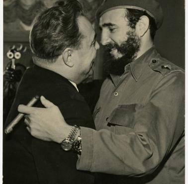 Spotkanie Fidela Castro ze sponsorem - Leonidem Breżniewem, ZSRR