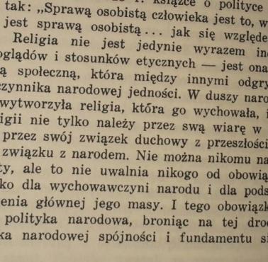 Słowa Romana Dmowskiego z 1913 r. z jego niewydanej pracy pt. Naród i polityka narodowa