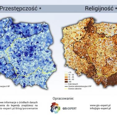 Porównanie przestępczości i religijności w Polsce