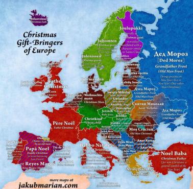 Kto w Święta Bożego Narodzenia przynosi prezenty w poszczególnych europejskich krajach