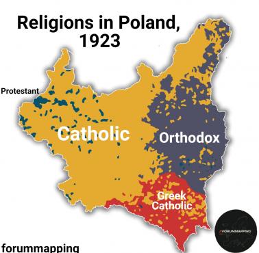 Dominujące religie w Polsce, 1923