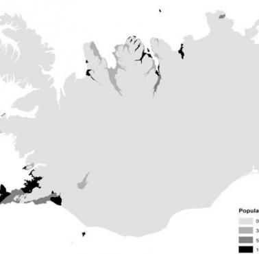 Gęstość zaludnienia Islandii
