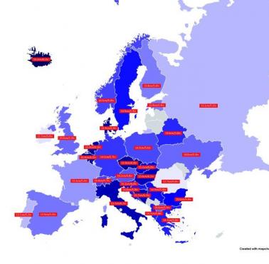 Rozmiar męskiego przyrodzenia w poszczególnych państwach Europy