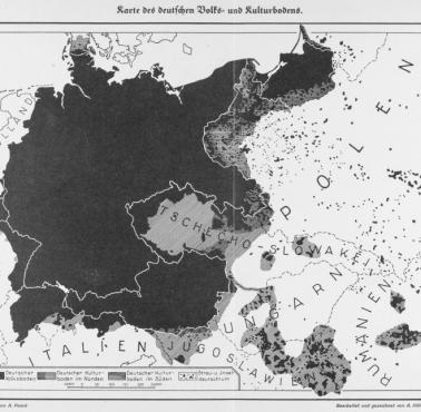 Ziemie niemieckie według propagandy niemieckiej z lat 20-tych XX wieku