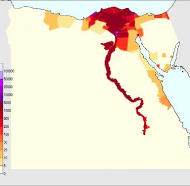 Gęstość zaludnienia Egiptu