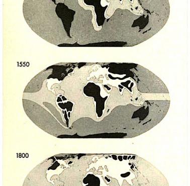 Znany świat w 1490, 1550, 1800