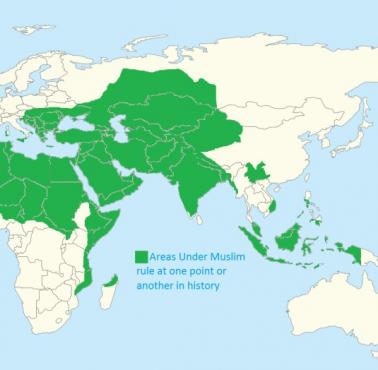 Wszystkie obszary pod panowaniem muzułmańskim w całej historii