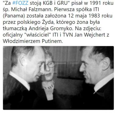 "Za FOZZ stoją KGB i GRU" pisał w 1991 roku śp. Michał Falzmann