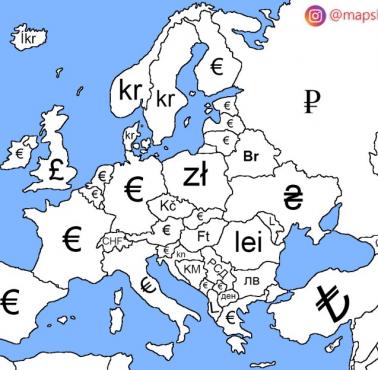 Znaki walut w Europie