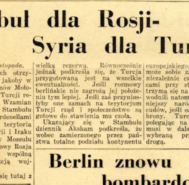 Artykuł z wydawanego w Wielkiej Brytanii Dziennika Polskiego, 16.11.1940