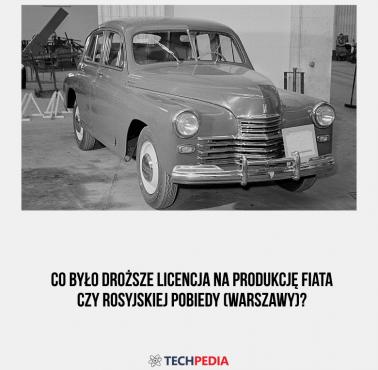 Co było droższe licencja na produkcję Fiata czy rosyjskiej Pobiedy (Warszawy)?