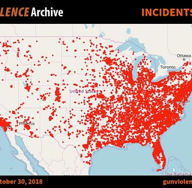 Incydenty z bronią w USA w 2018 roku