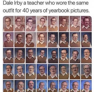Nauczyciel Dale Irby przez 40 lat robił takie samo zdjęcie