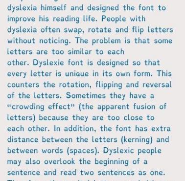 Czcionka stworzona dla osób z dysleksją