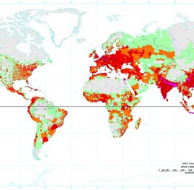 Gęstość zaludnienia na całym świecie