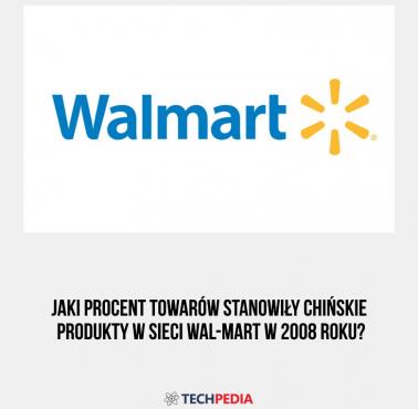 Jaki procent towarów stanowiły chińskie produkty w sieci Wal-Mart w 2008 roku?