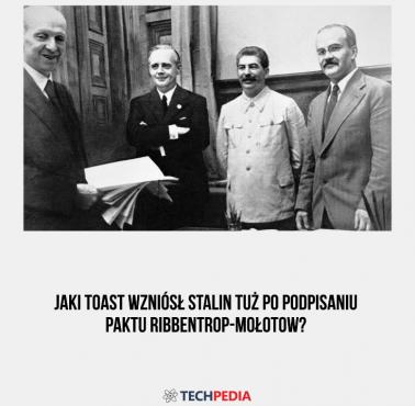 Jaki toast wzniósł Stalin tuż po podpisaniu paktu Ribbentrop-Mołotow?