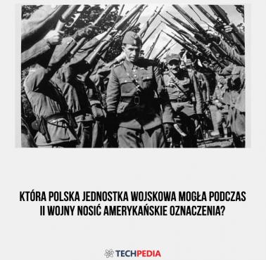 Która polska jednostka wojskowa mogła podczas II wojny nosić amerykańskie oznaczenia?