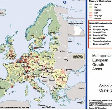 Podział obszarów Unii Europejskiej z uwzględnieniem potencjału rozwojowego