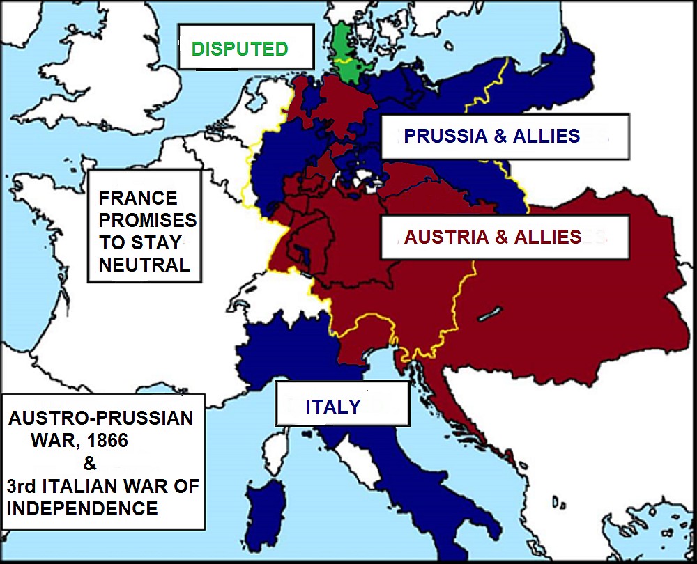 Sojusze w wojnie austro-pruskiej (trzecia włoska wojna o niepodległość), 1866
