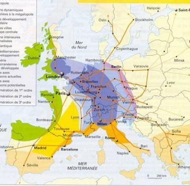 Obszary potencjalnego największego rozwoju w Europie (istnieją obecnie trzy zachodnioeuropejskie)