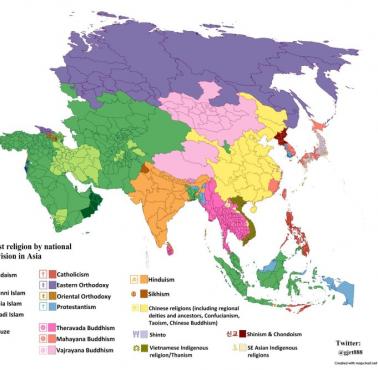Dominujące religie w Azji
