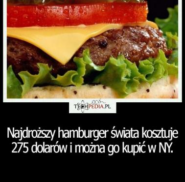 Najdroższy hamburger świata kosztuje ...