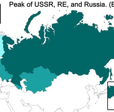 Rosja w różnych okresach swojej imperialnej ekspansji i podbojów