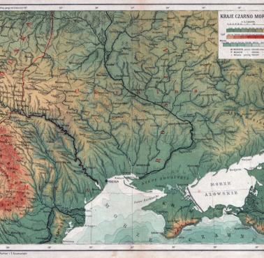 Ukraina, obszar czarnomorski, mapa z 1928 roku