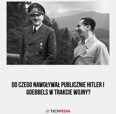 Do czego nawoływał publicznie Hitler i Goebbels w trakcie wojny?
