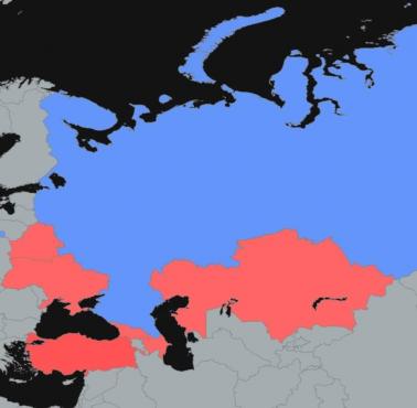 Geopolityka: na czerwono kraje, z którymi Turcja zawarła umowy wojskowe, 2020
