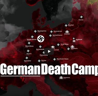 Niemieckie obozy koncentracyjne oraz fabryki śmierci, od 1933 do 1945 (animacja)